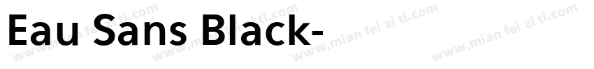 Eau Sans Black字体转换